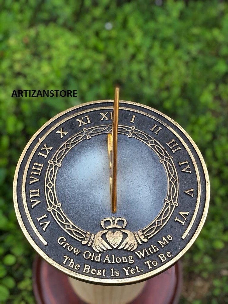 Brass Sundial Grow Old with Me