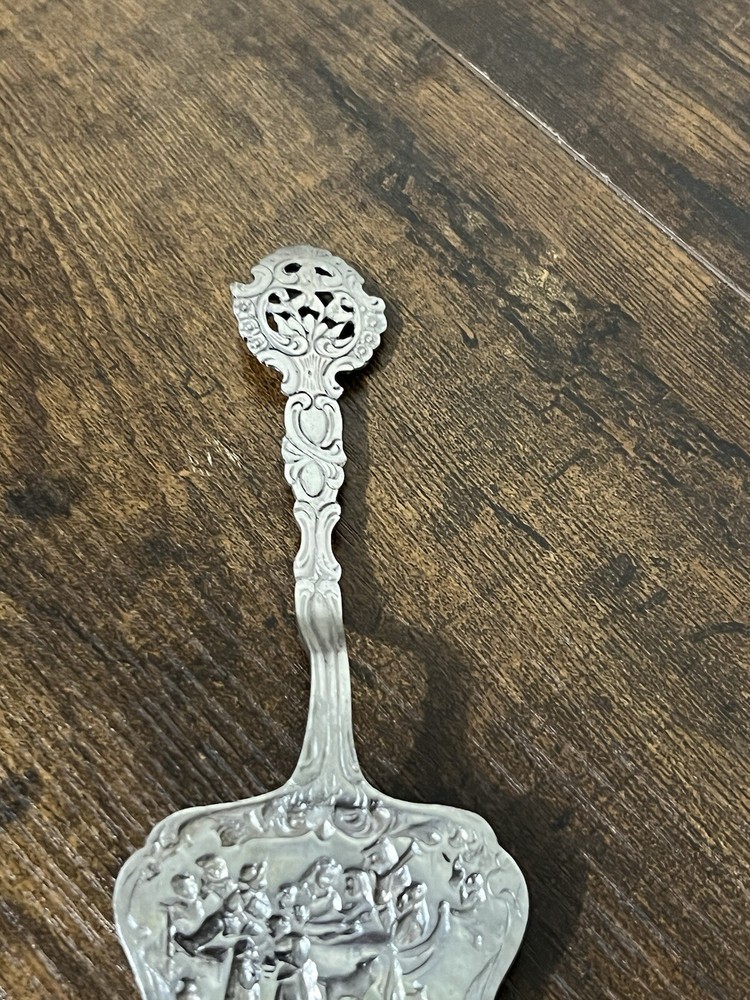 Ornate Cast Pie Pastry Server German 800 Silver
