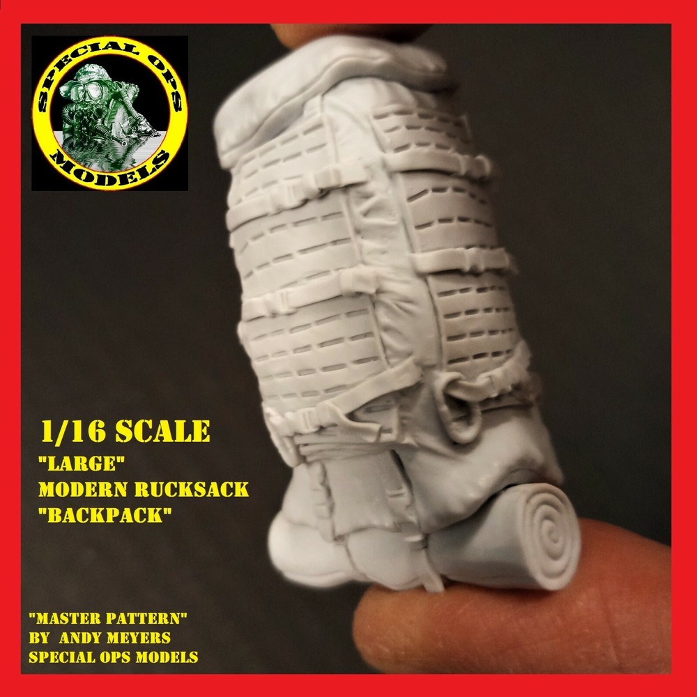 1/16 scale Modern Molle Rucksacks (BACKPACKS) "LARGE" Assault Backpack style #C