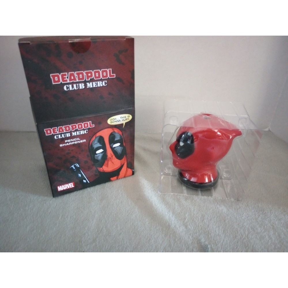 MARVEL DEAD POOL CLUB MERC PENCIL SHARPENER BUST LOOT CRATE