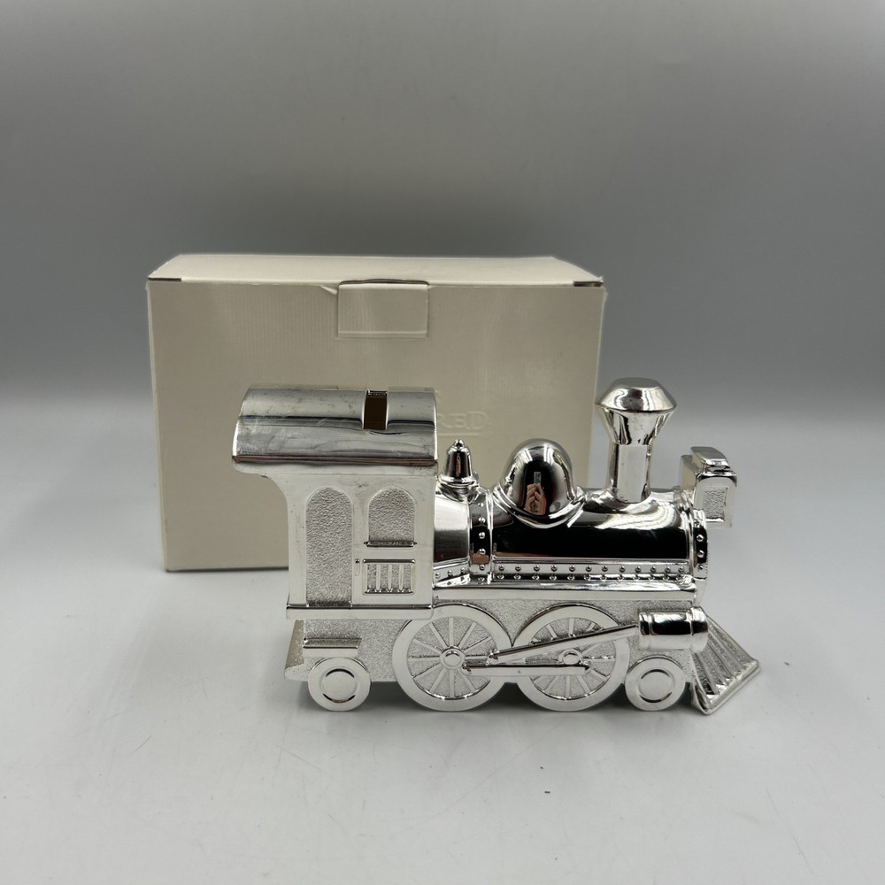 Things Remembered Silverplated Train Bank With Box