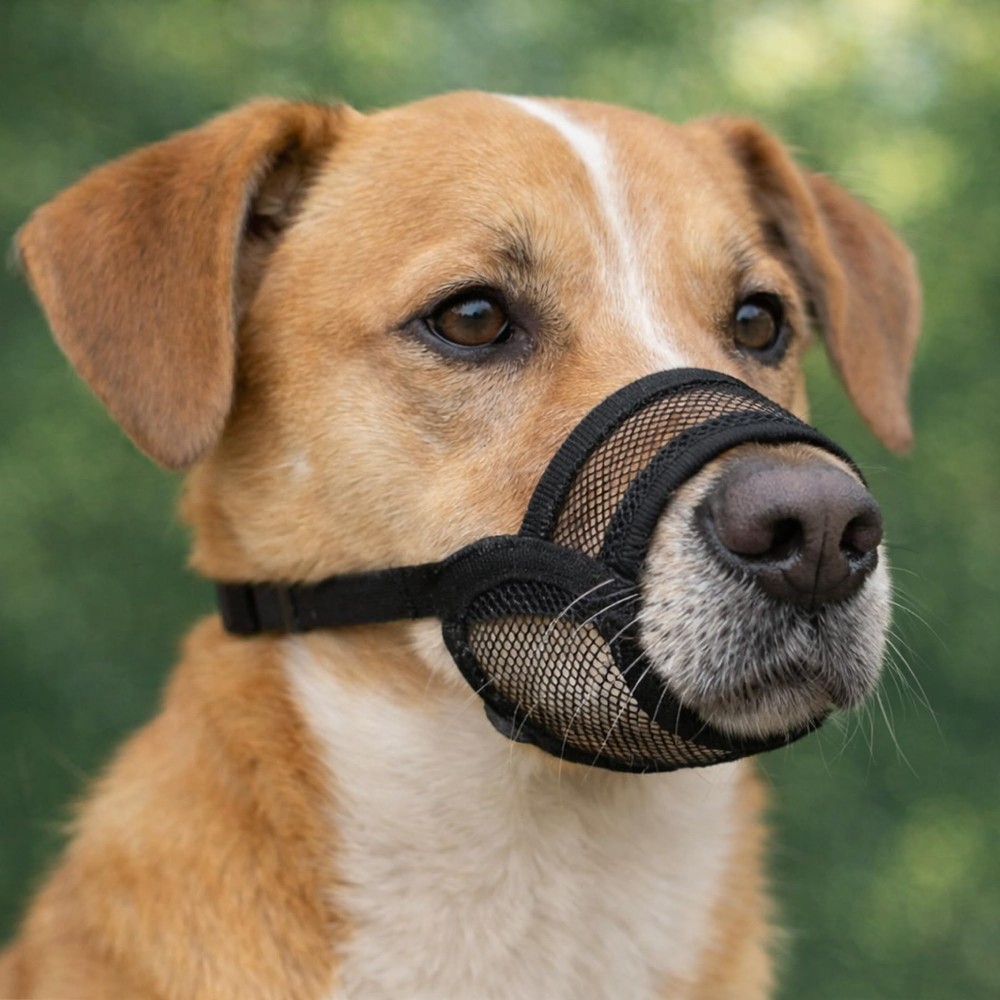 Soft Dog Muzzle for Medium Dogs | Prevent Biting, Barking, Chewing, Panting