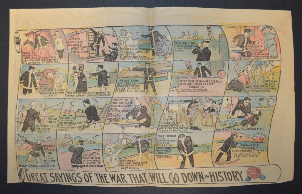 Antique 1898 SPANISH AMERICAN WAR SCRAPBOOK, Huge, Original ! Remember the Maine