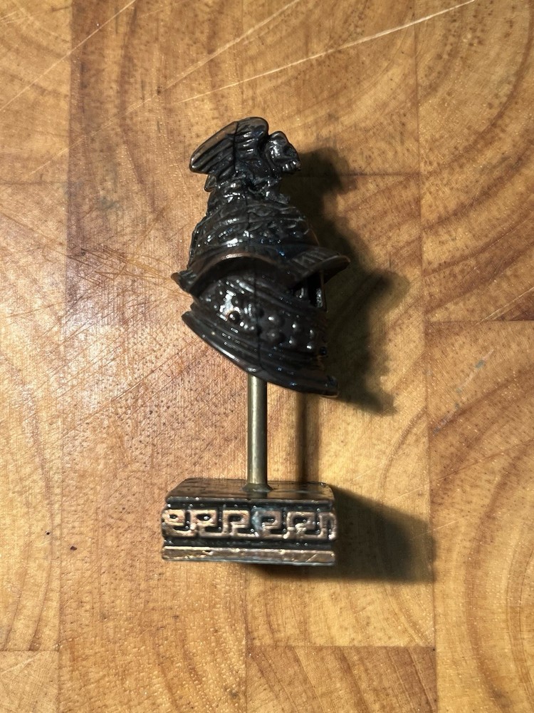 Gladiator warrior helmet figurine