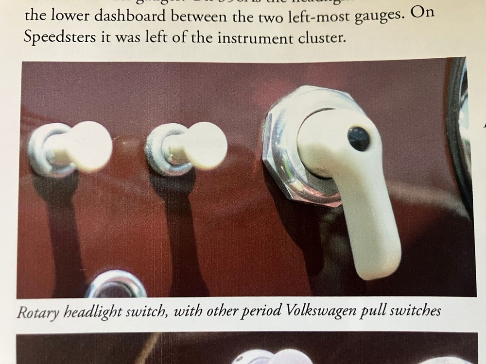 Porsche 356 Pre A switch rotary switch switch rotary switch