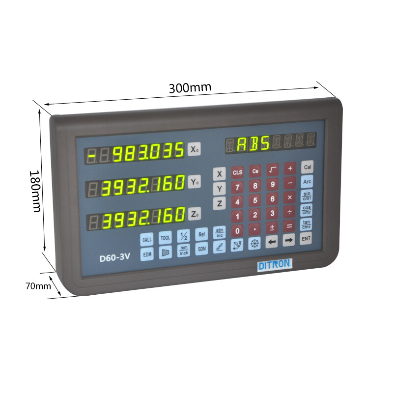 3Axis Metal DRO Digital Readout Display Linear Optical Scale Kit Customized Size