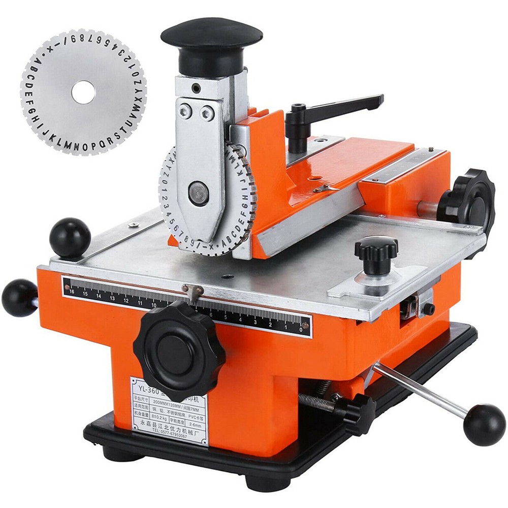 Semi-Auto Dog Tag Printer Stamping Embossing Machine 4mm Metal MarkingTag Plate