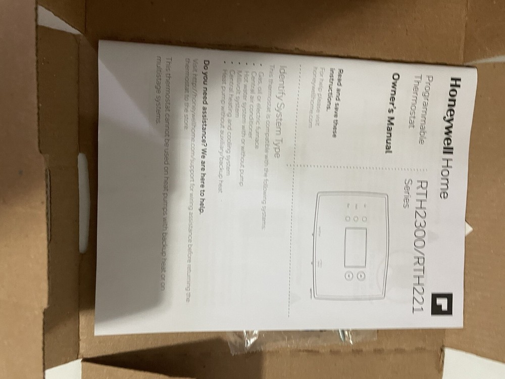 HONEYWELL RTH221B DIGITAL DISPLAY PROGRAMMABLE THERMOSTAT