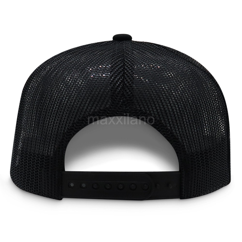 Men Snapback Hat Cotton Mesh Solid Flat Brim Style Baseball Cap Trucker Visor