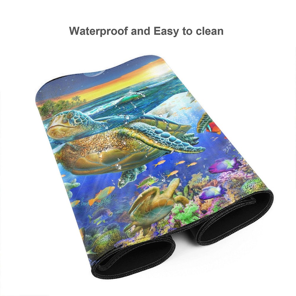 Desk Mat,Sea Turtle Extended Gaming Mouse Pad for Office Work & Game,Computer...