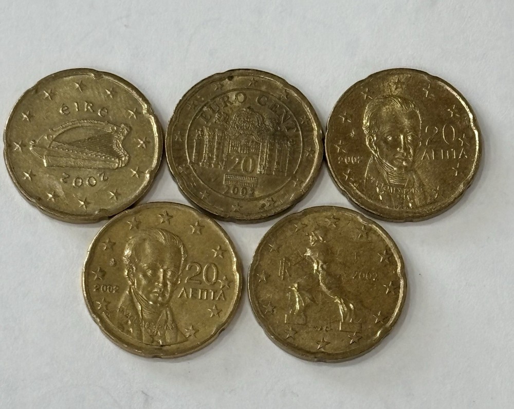Euros 12 Assorted Coins 2002 & 2003