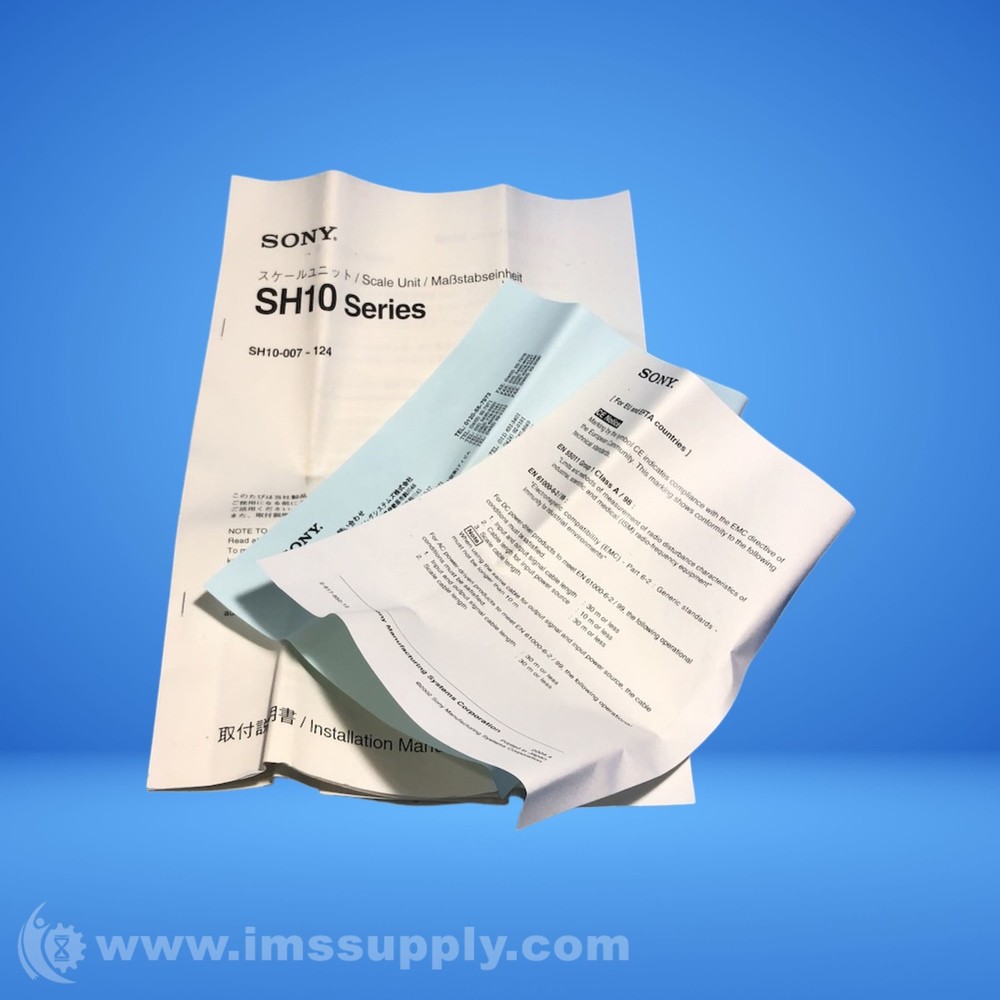 SONY SH10-012E2C, SH10 Series Scale Unit, Digital Encoder FNOB