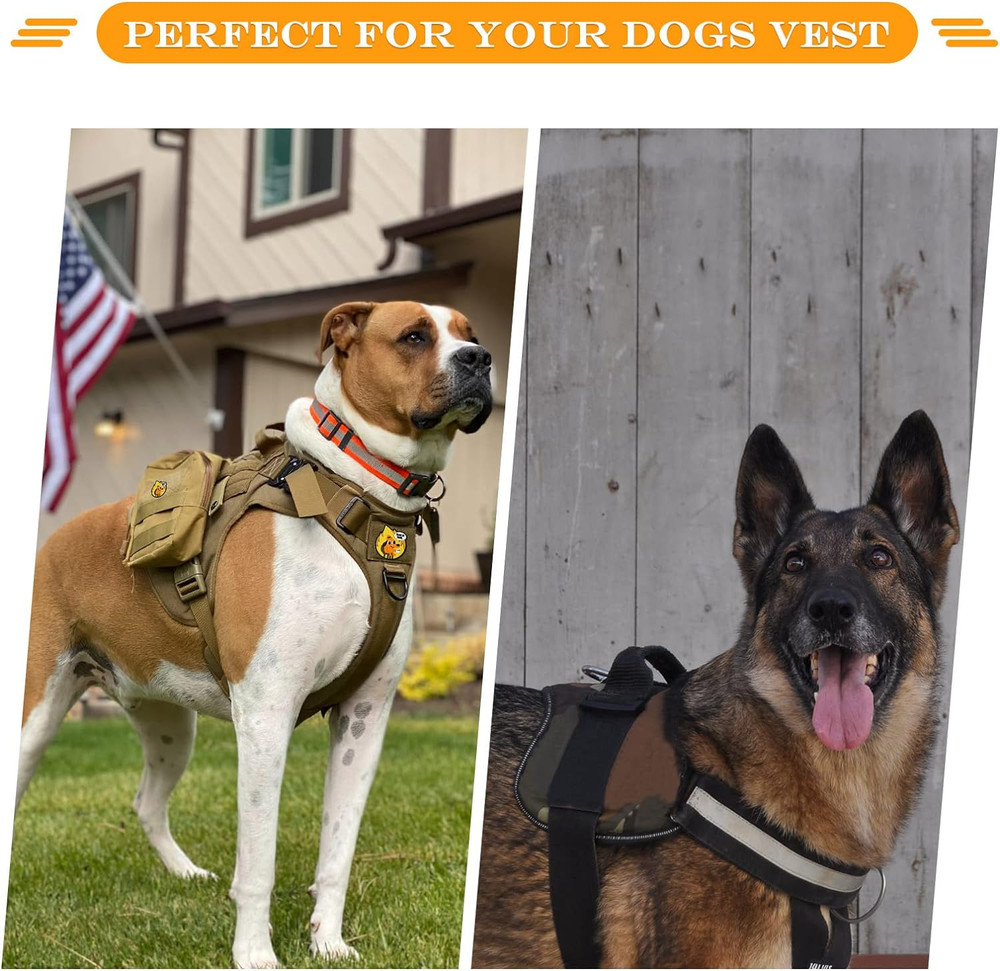 This Is Fine Dog PVC Patch, 1 Pc PVC Rubber Meme Morale Patch with Hook and Loop