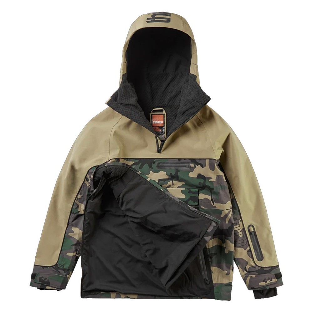 Thirtytwo Light Anorak Pullover Snow Jacket, Men's Large, Camo Print New