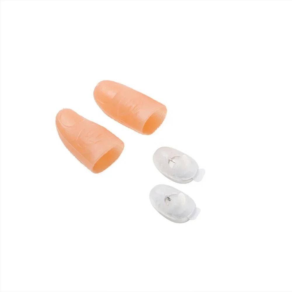 2PCS Fake Thumb Tips Magic Trick Light Up Fingers Prank Prop