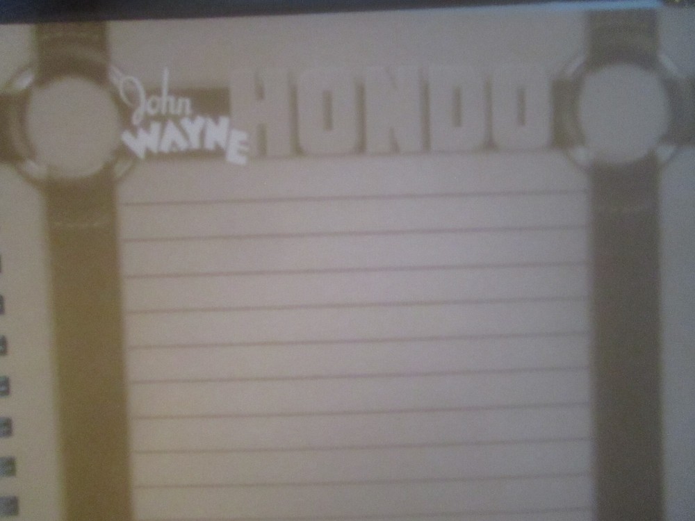 JOHN WAYNE - HONDO (rare 2003 tin-covered, lined Notebook, mint)
