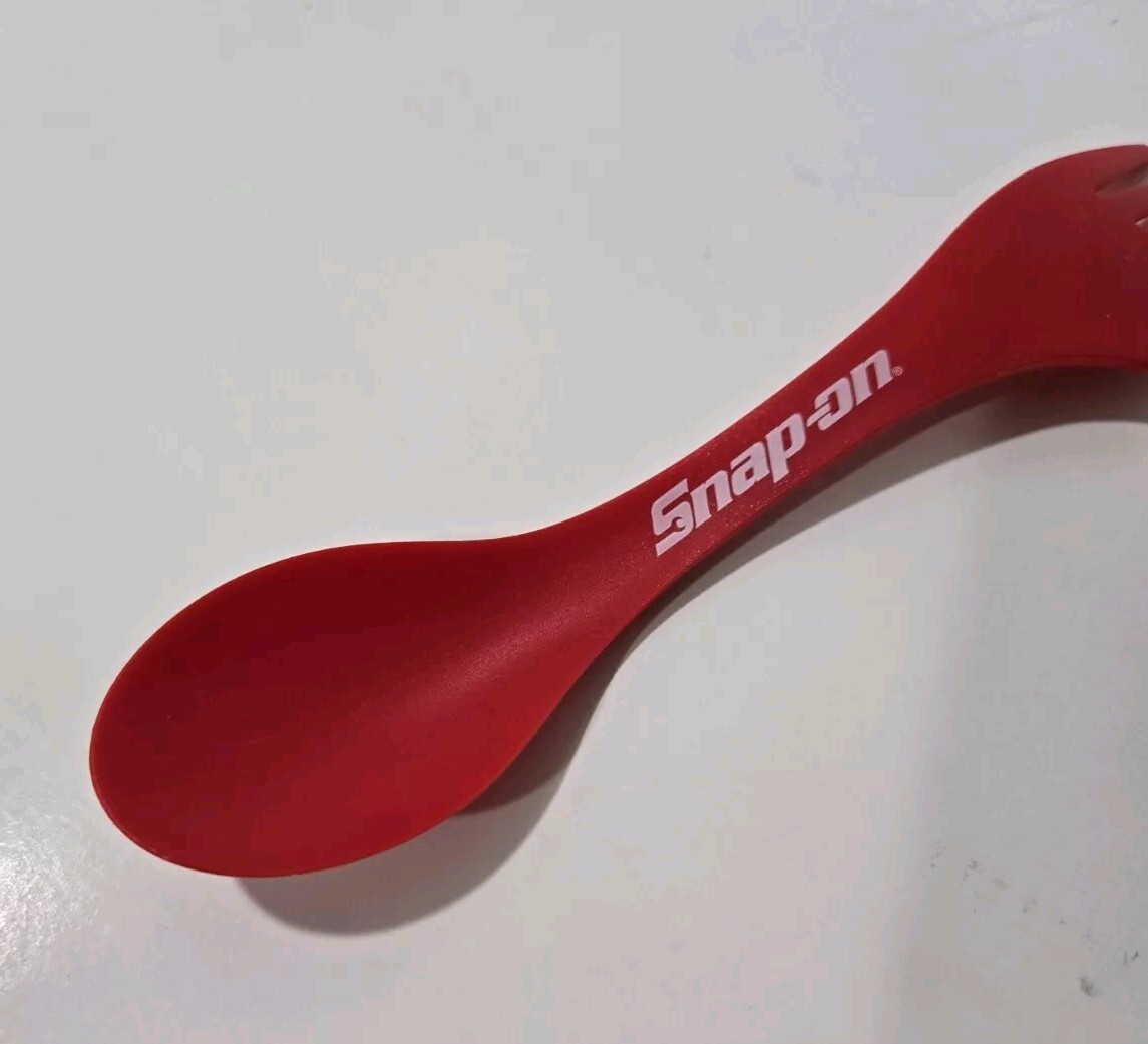 5X Snap On Tools Promo RED REUSABLE Plastic Spork Spoon Fork Knife Cutlery NEW!!