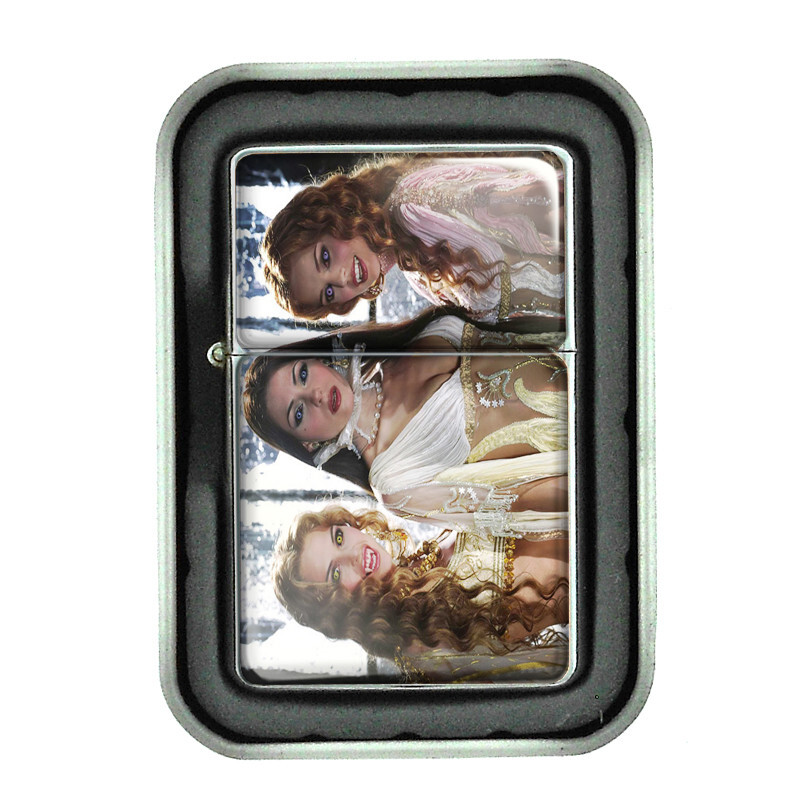 Dracula Vampire D3 Flip Top Oil Lighter Windproof