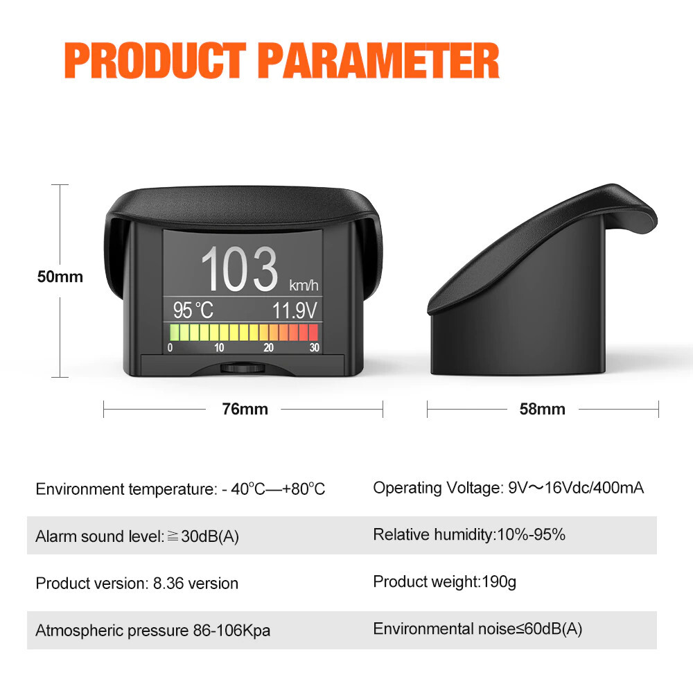 Ancel A202 Automobile On-board Computer Car Digital OBD 2 Computer Display Speed