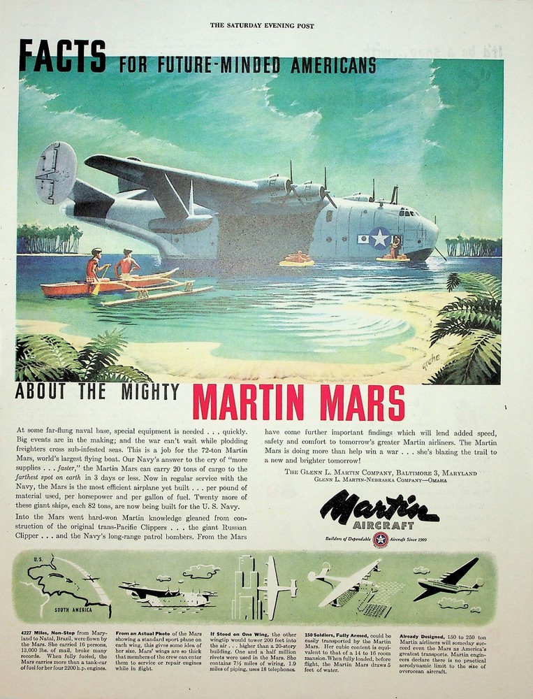 Original WW2 Martin “Martin Mars” Ad