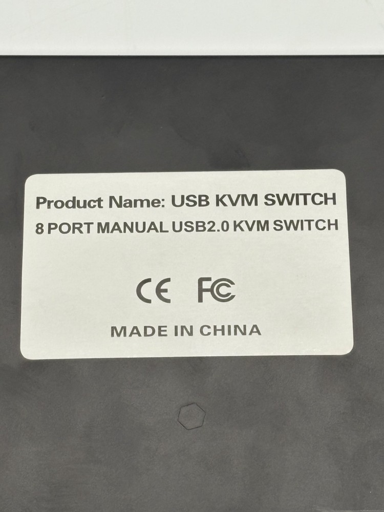 Rijer 8 Port Smart USB 2.0 KVM Switch Great Condition
