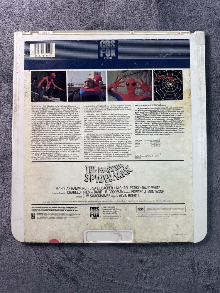 capacitance electronic disc system the amazing spider-man CBS FOX live Action