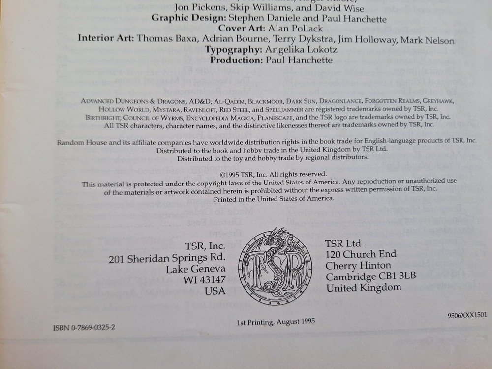 AD&D Dungeons & Dragons D&D - Chronomancer Guide 9506