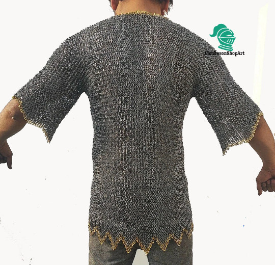 Roman Chainmail Shirt – 6mm Round Riveted Rings with Solid Rings