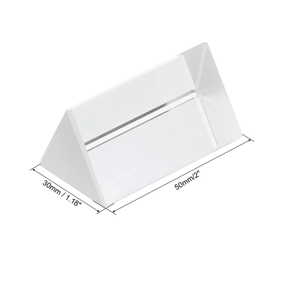 50mm/2" Triangular Prism Glass Optical Rainbow Prism Clear