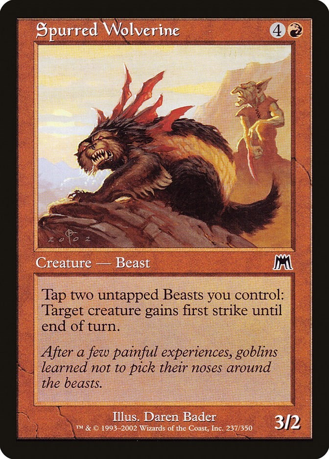 Spurred Wolverine Onslaught 237 MTG MP