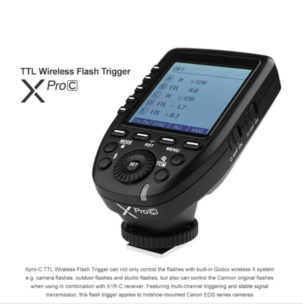 XPro TTL Wireless Trigger,1/8000s High-Speed-Sync,5 Dedicated Group Bottons a...
