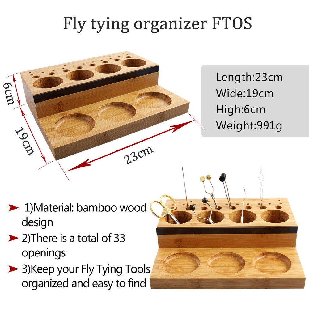 Maxcatch Fly Tying Tool Organizer/Station/Bar Tool Post Caddy Rotating DIY