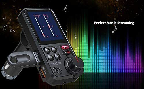 Car FM Wireless Transmitter , Strong Microphone Wireless Car Adapter