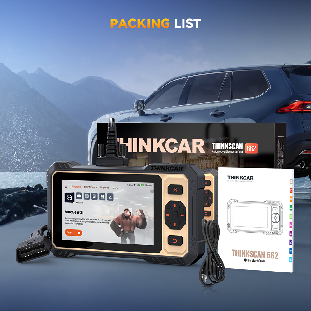 Thinkscan 662 Car OBD2 Engine ABS TCM SRS Diagnostic Scanner Tool Active Test US