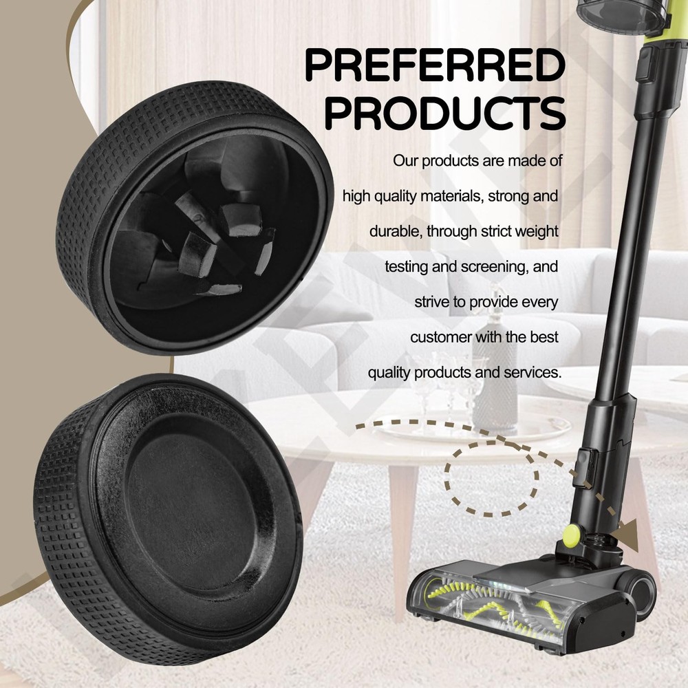 2 Pack Upgraded Replacement Wheel Compatible with Ryobi Cordless Stick