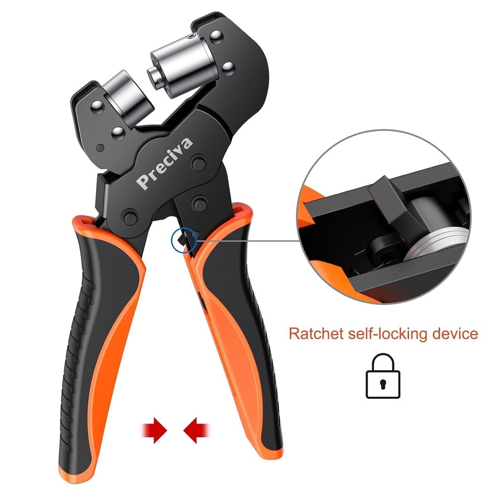 Interchangeable Grommet Tool Kit with 400 Silver Grommets - Easy Application