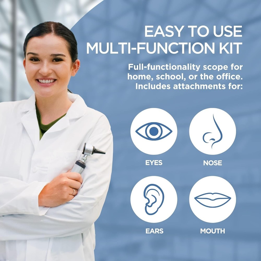 Versatile Medical Diagnostic Tool Set - Leather Case