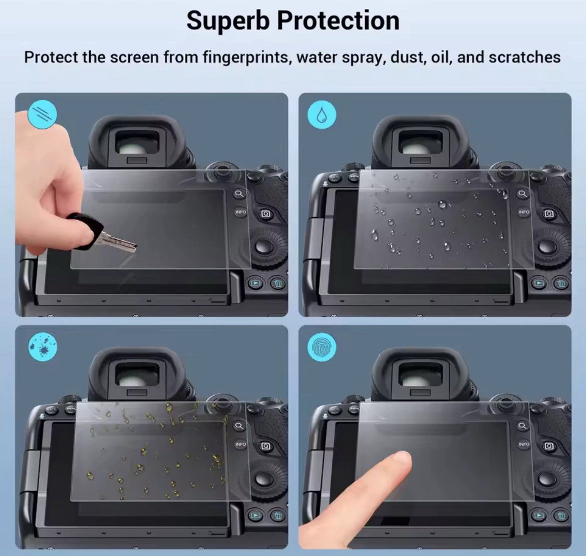 2PCS Tempered Glass for Canon PowerShot G7X Mark III G7XII G9X Screen Protector