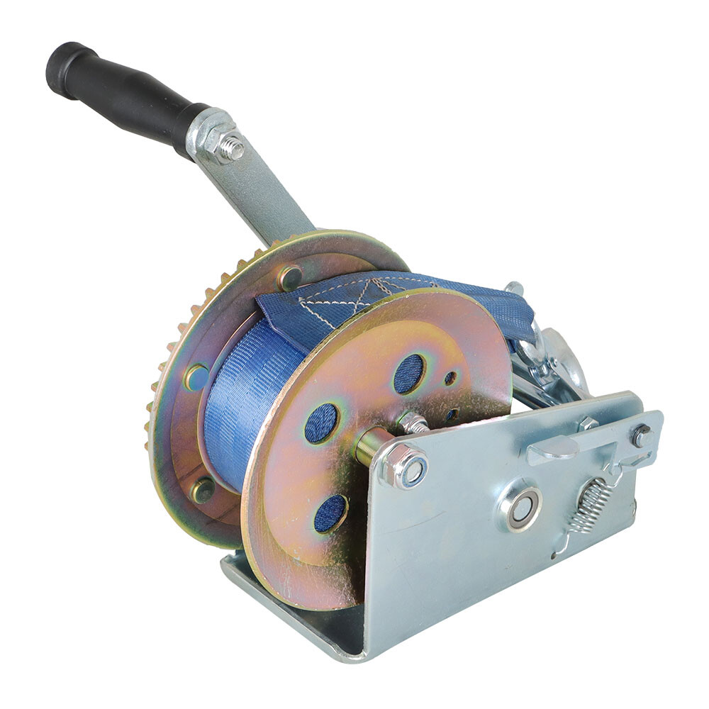 3500 lbs Dual Gear Hand Winch Hand Crank Manual Boat ATV RV Trailer