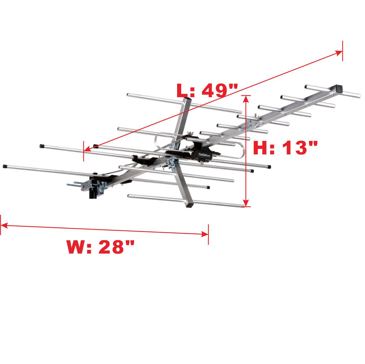 Yagi HD TV Outdoor Antenna up to 200 Mile Range, Attic or Roof Mount TV Antenna