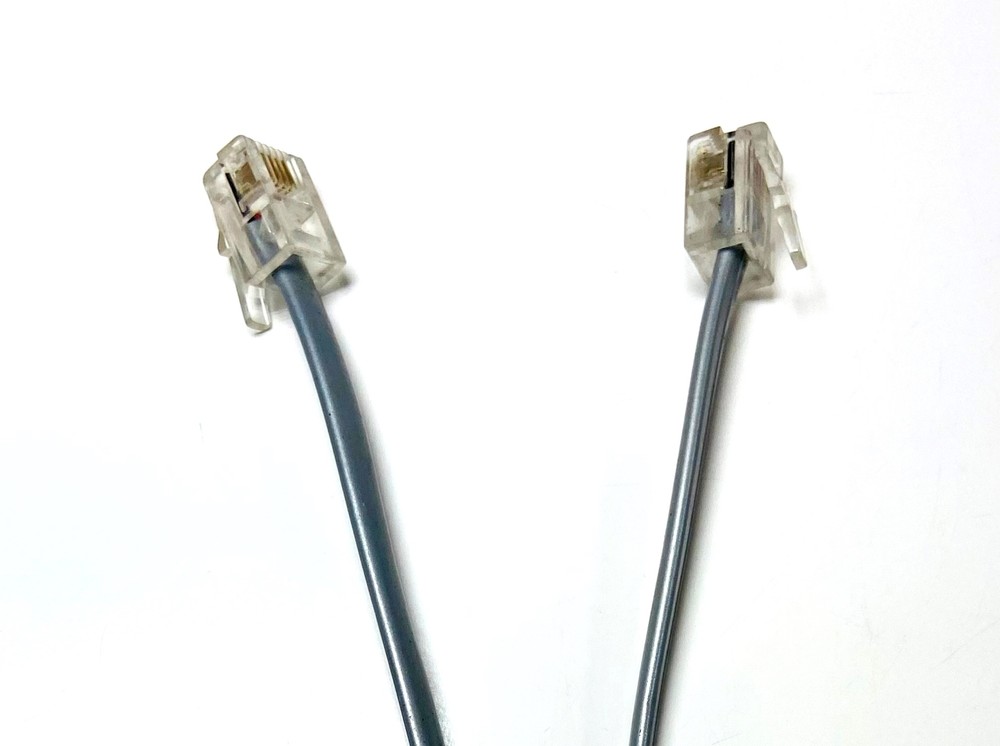 RJ11 Plug Telephone Cable - Gray