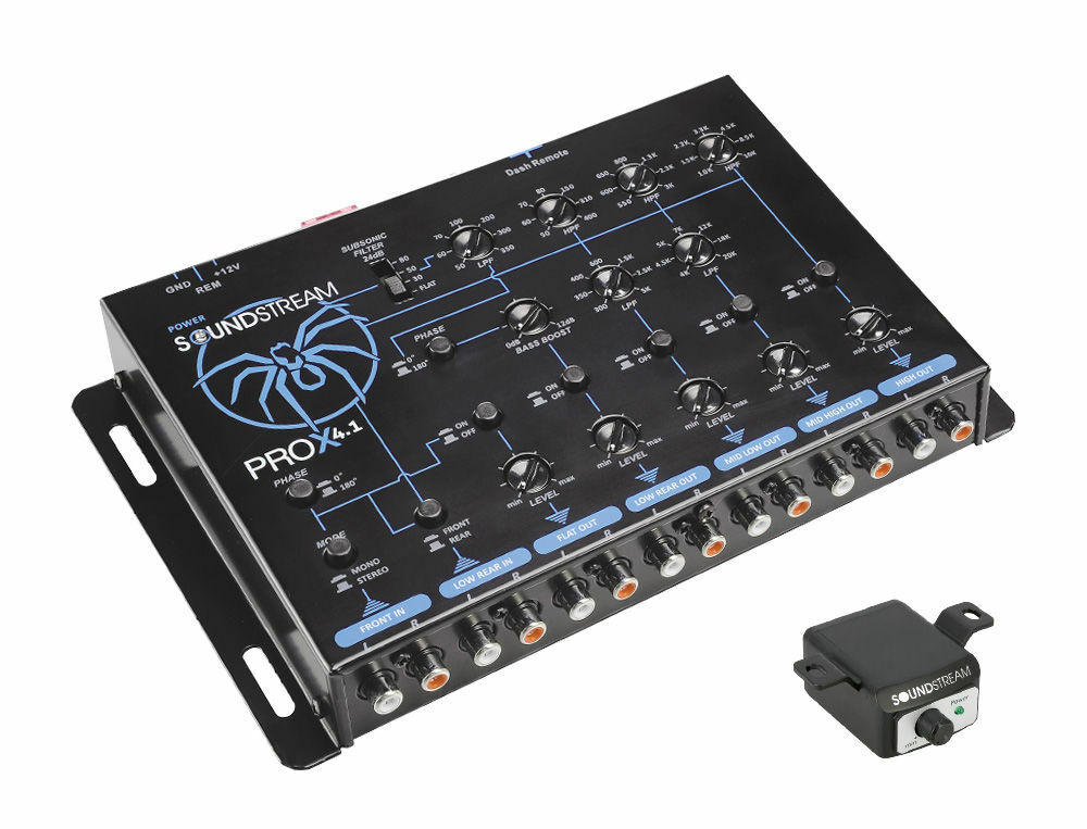 Soundstream PROx4.1 -4.1-way Electronic Crossover Optimized for Extreme SPL App.