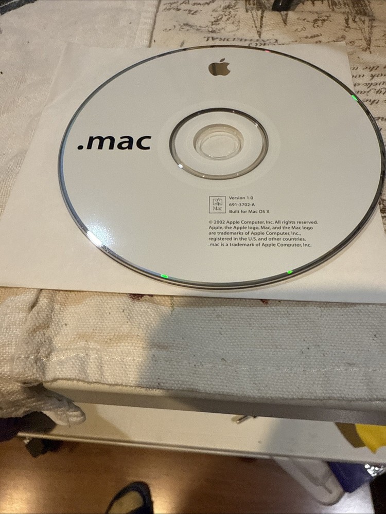 2002 Macintosh Mac .Mac Software Installation CD Version 1.0 Built For OS X