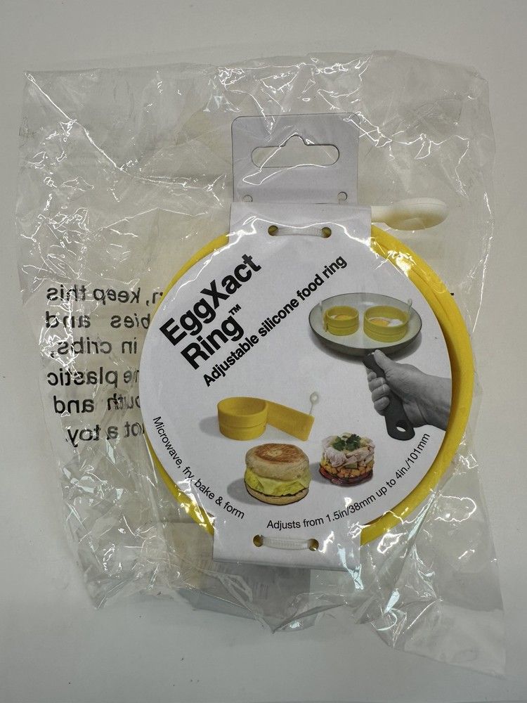 EggXact Ring Adjustable Silicone Egg Ring For Baking, Molding, And Presenting.