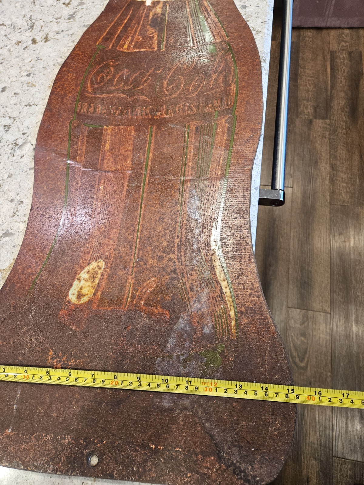 Coca-Cola 39” Bottle Sign – Vintage Tin Metal Coke Advertising Display