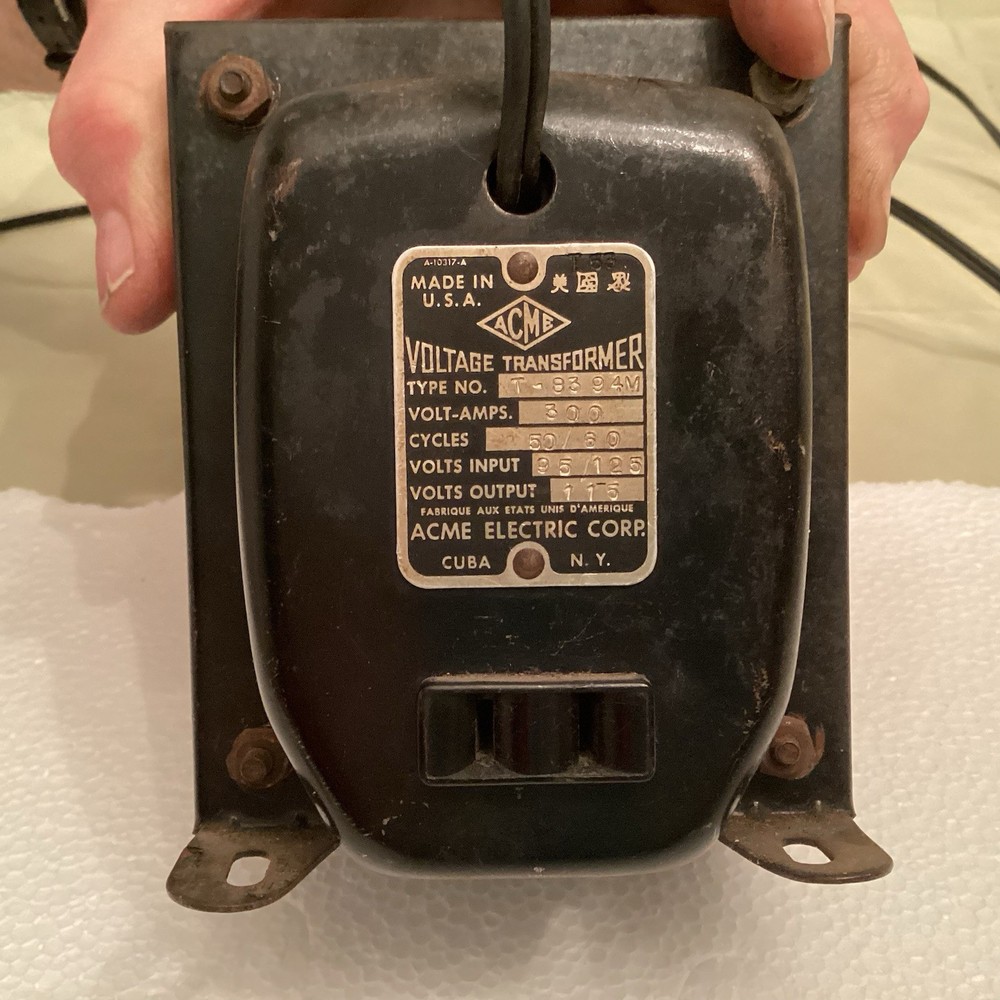 Antique Acme Voltage Transformer Meter Adjustable Bench Tested Working