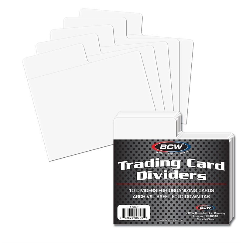 100 BCW Trading Card Dividers - Horizontal