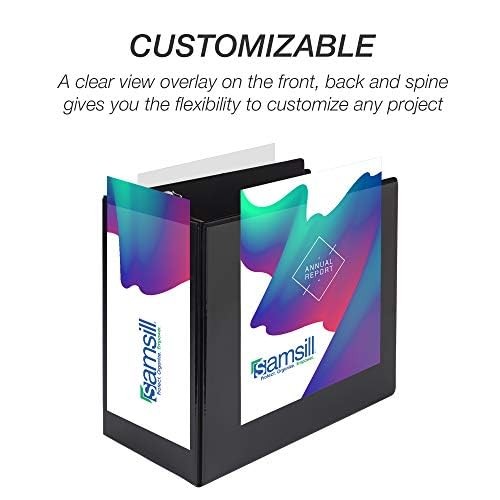 Durable 6-Inch 3-Ring Binder - Locking D-Ring & 100% Recycled Chipboard - 2 Pack