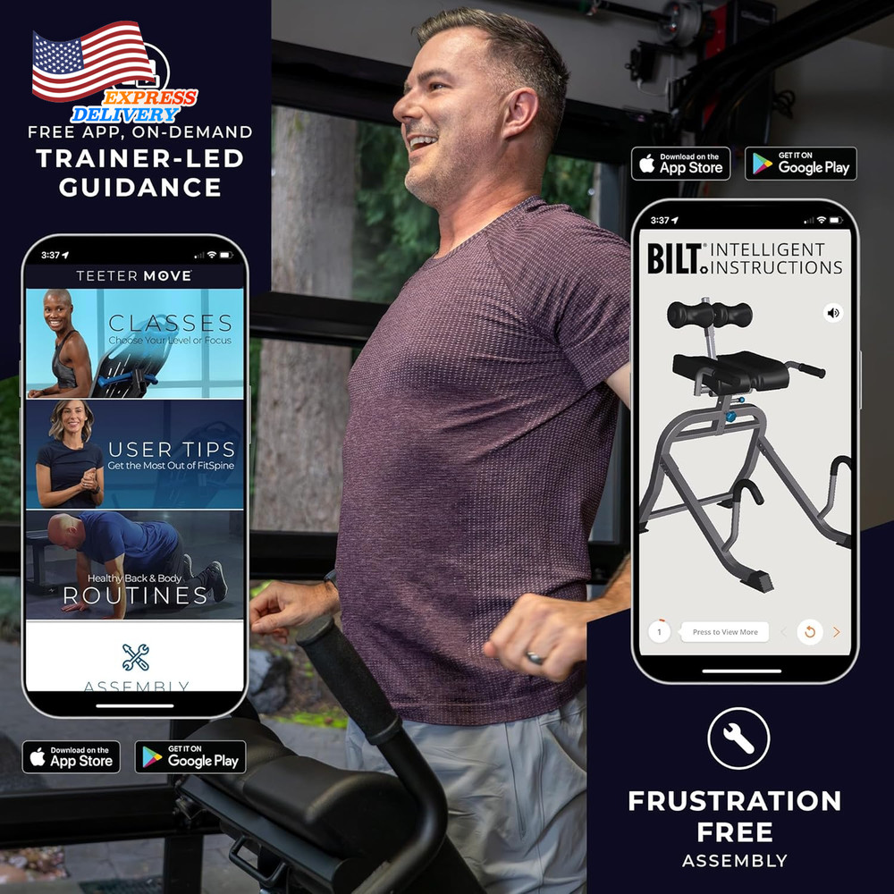 DEX II Inversion & Core Training Decompression Roman Chair Hyperextension Bench