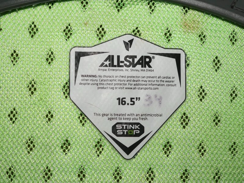 ADAM ZEBROWSKI 2025 COLUMBUS CLINGSTONES GAME WORN ALL-STAR MVP CHEST PROTECTOR